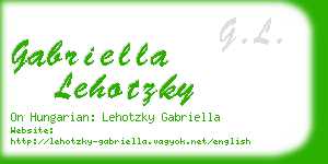 gabriella lehotzky business card